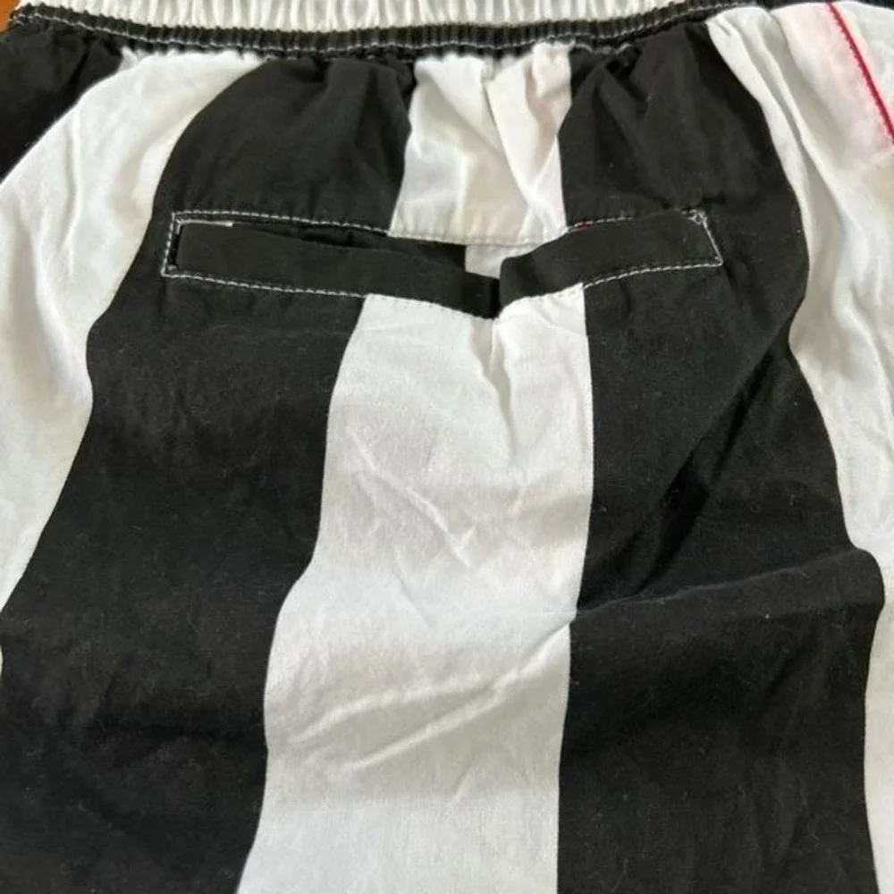 Eighty Eight Men's Striped Board Shorts. Black/White/Rainbow. Size‎ Large.